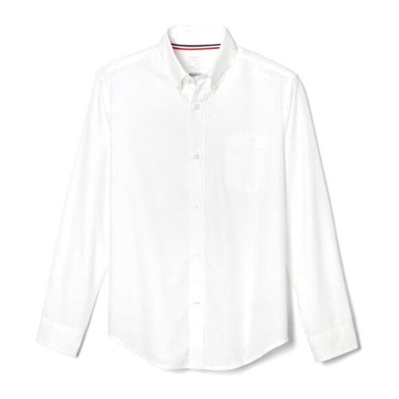 French Toast SE9002 Boys Oxford Long Sleeve Button Down Shirt White - Picture 1 of 4